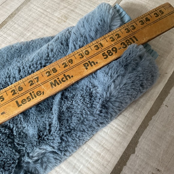 Free People Movement Love It Jacket Hooded Crop Faux Fur Blue Large - Picture 9 of 11